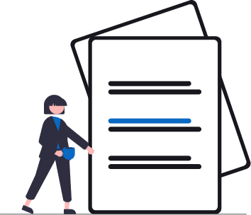 woman reviewing or presenting a document