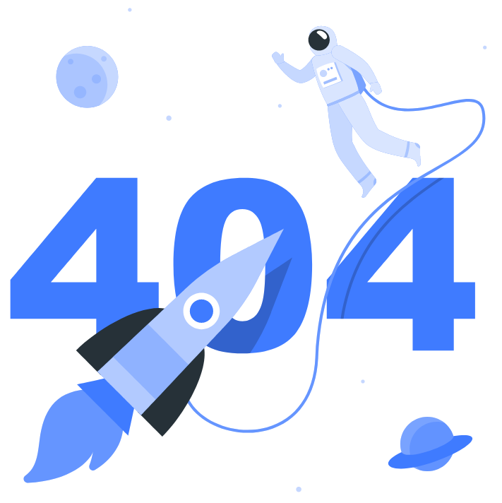 Space-themed 404 error page
