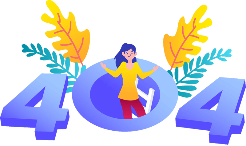 an illustrated 404 error page